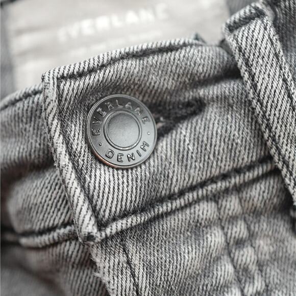 EVERLANE Gray High Rise Slim Straight Jeans  Ankle Sustainable Minimalist Denim - Picture 14 of 14